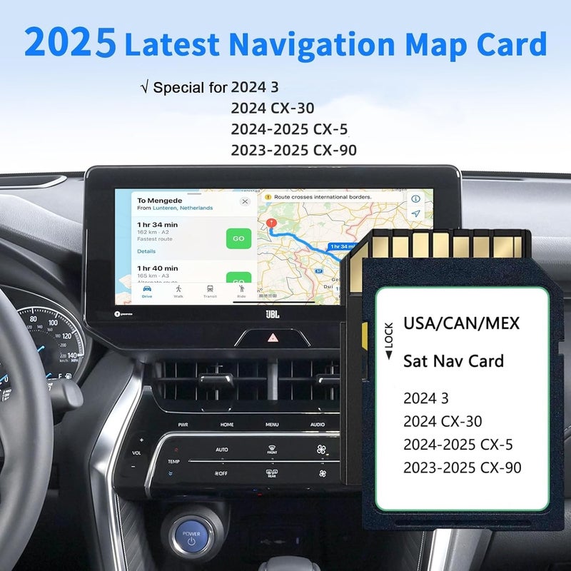 Rocketek 2025 Upgraded KMV6 66 EZ1B Navigation SD Card Map USA/CAN/MEX CX-5(2024-2025), CX-30/Model 3(2024), CX-90(2023-2025), KMV66Z1B Latest Navigation SD Card - Image 2